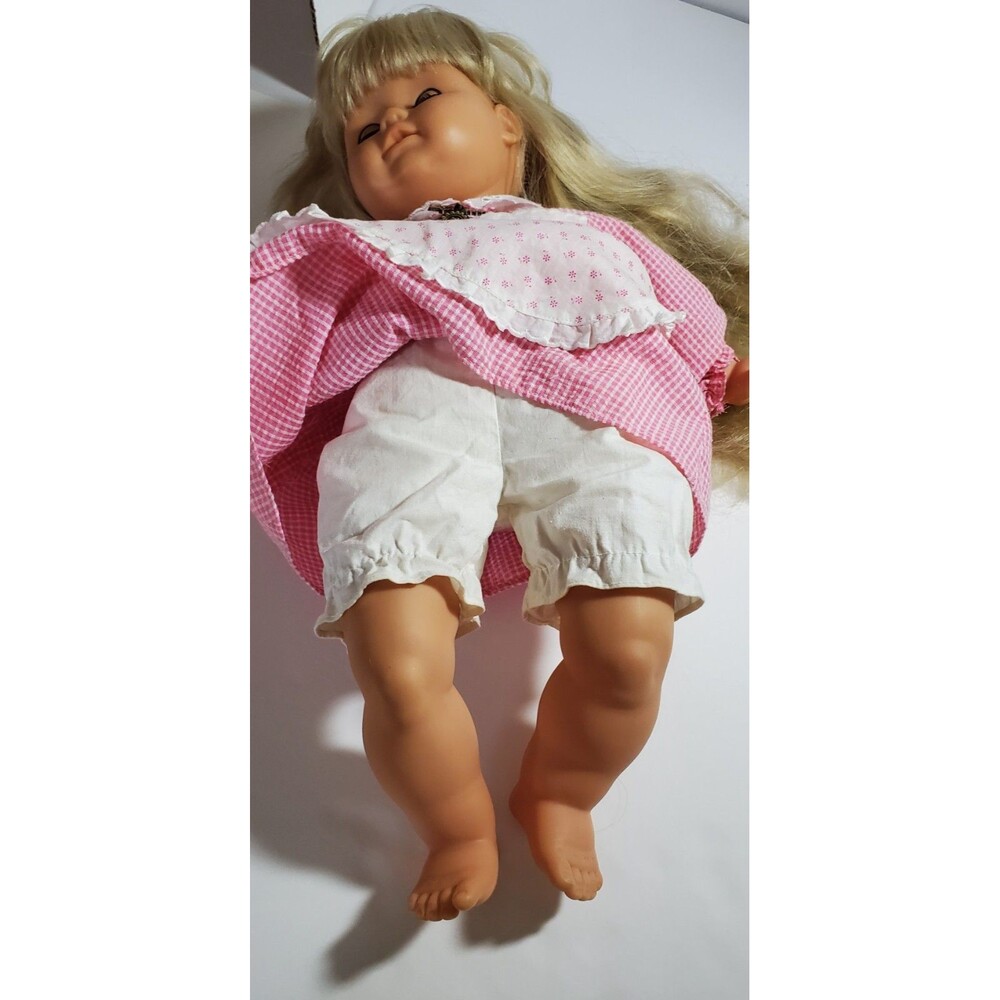 Zapf Creation German Play Doll Colette 18 Inches Blond Hair Original Pink Dress - Picture 9 of 10